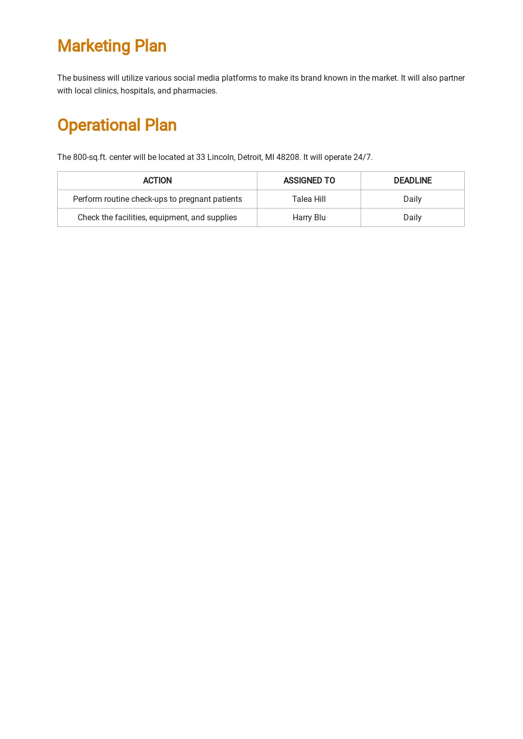 Printable birth plan worksheet image