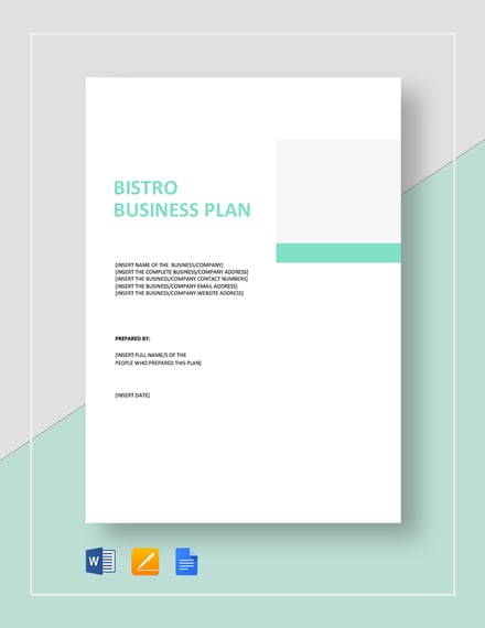 bistro business plan