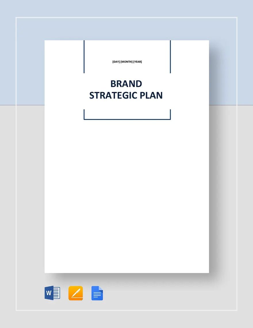 Brand Strategic Plan Template