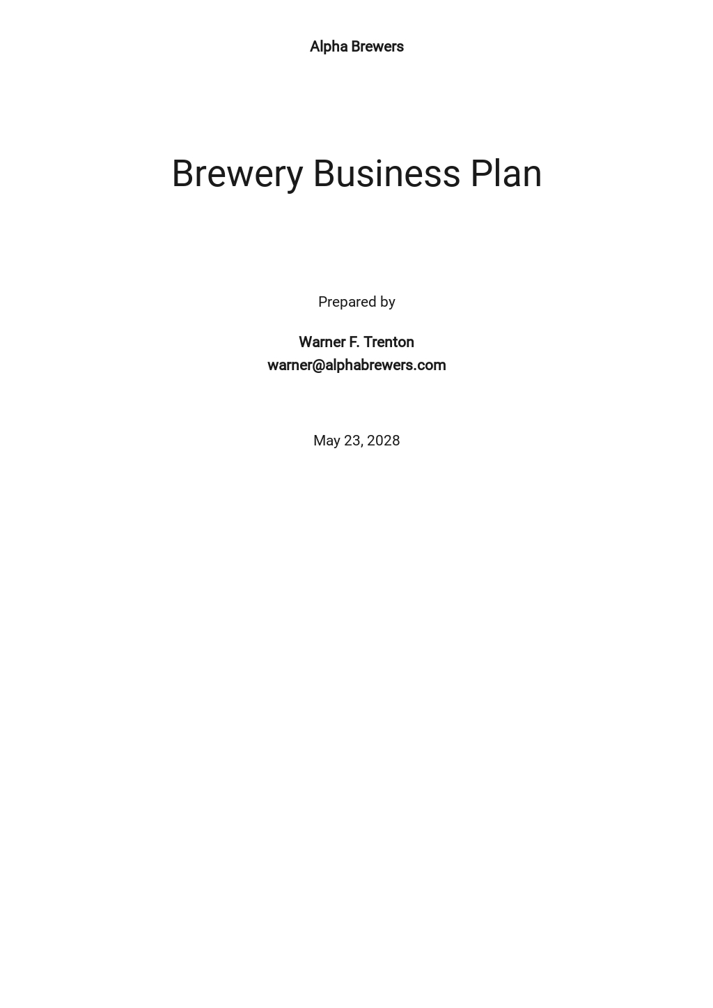 business plan beer bar