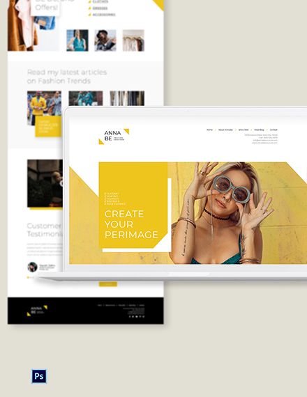 Free Fashion Blog PSD Website Template - Download in PSD | Template.net