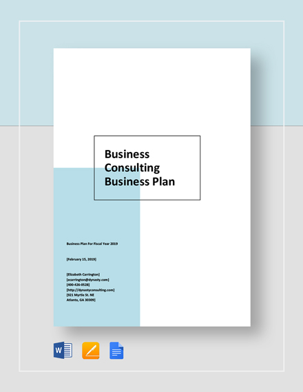 management consultant business plan