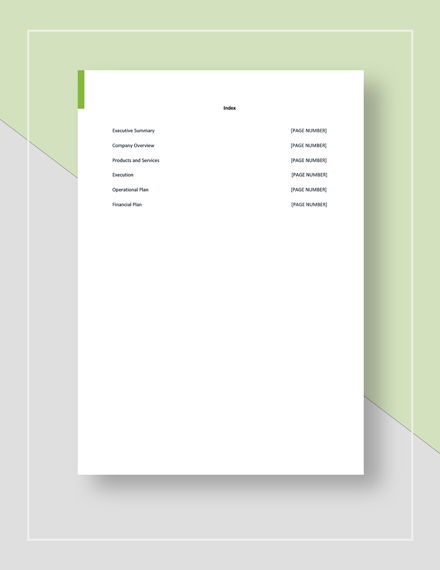 Business Plan Template for Online StartUp Template