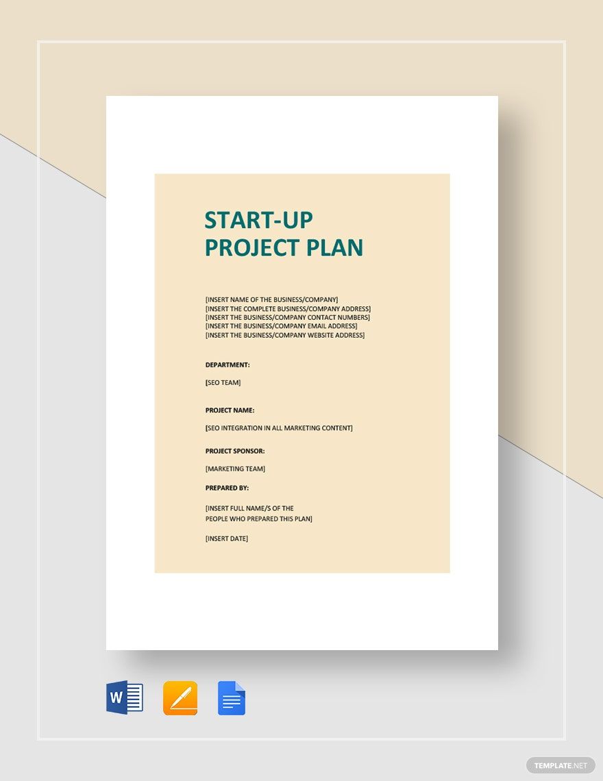 Business StartUp Project Plan