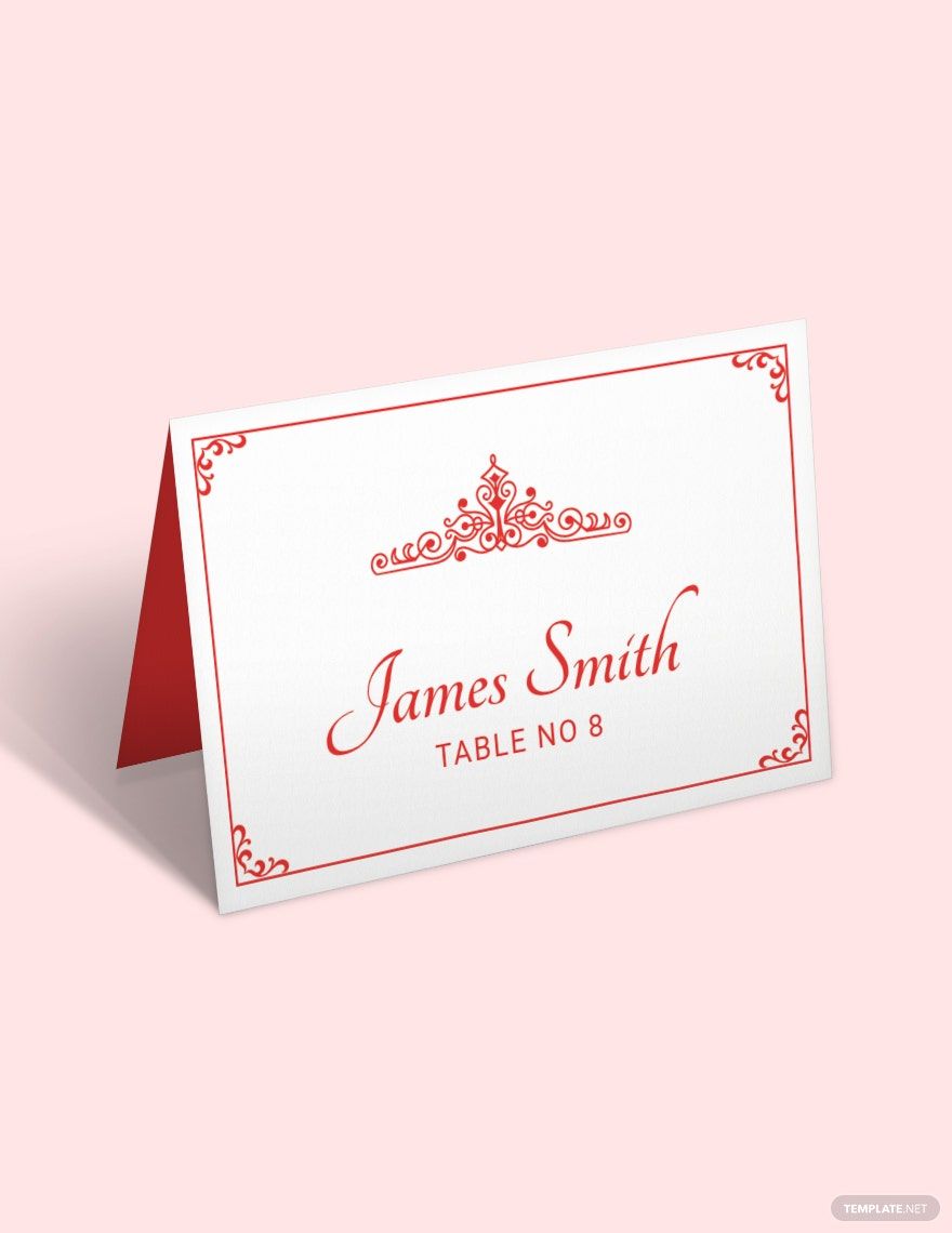 Free Vintage Wedding Place Card Template