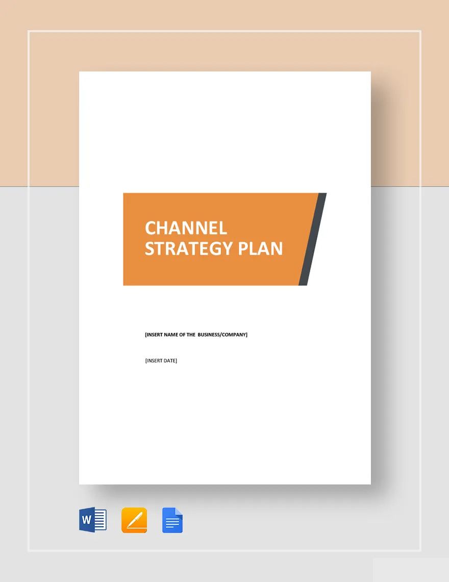 Channel Strategy Plan Template