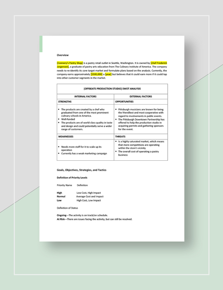 Client Development Plan Template