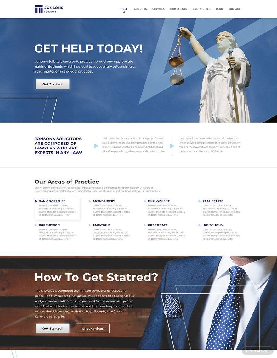 Law Firm PSD Landing Page Template