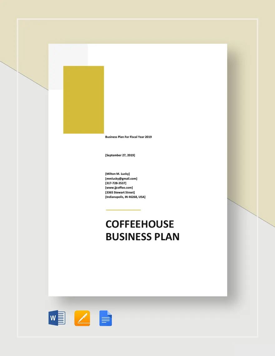 Coffeehouse Business Plan Template