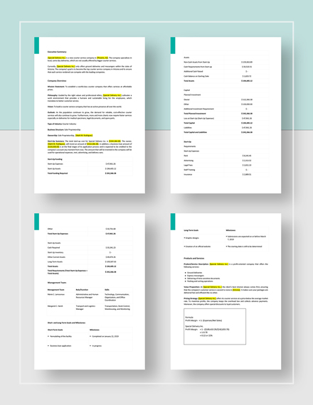 Bicycle courier business plan image