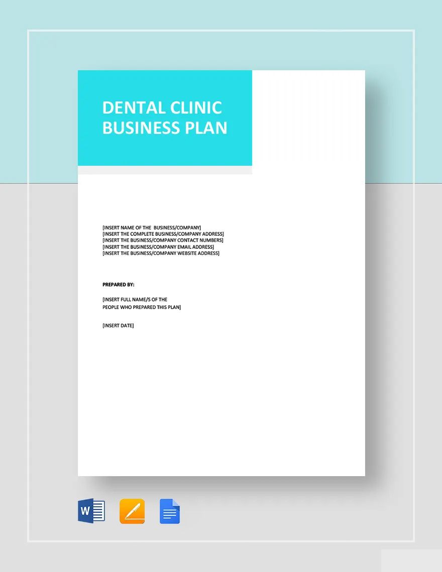 Free Dental Clinic Business Plan Template