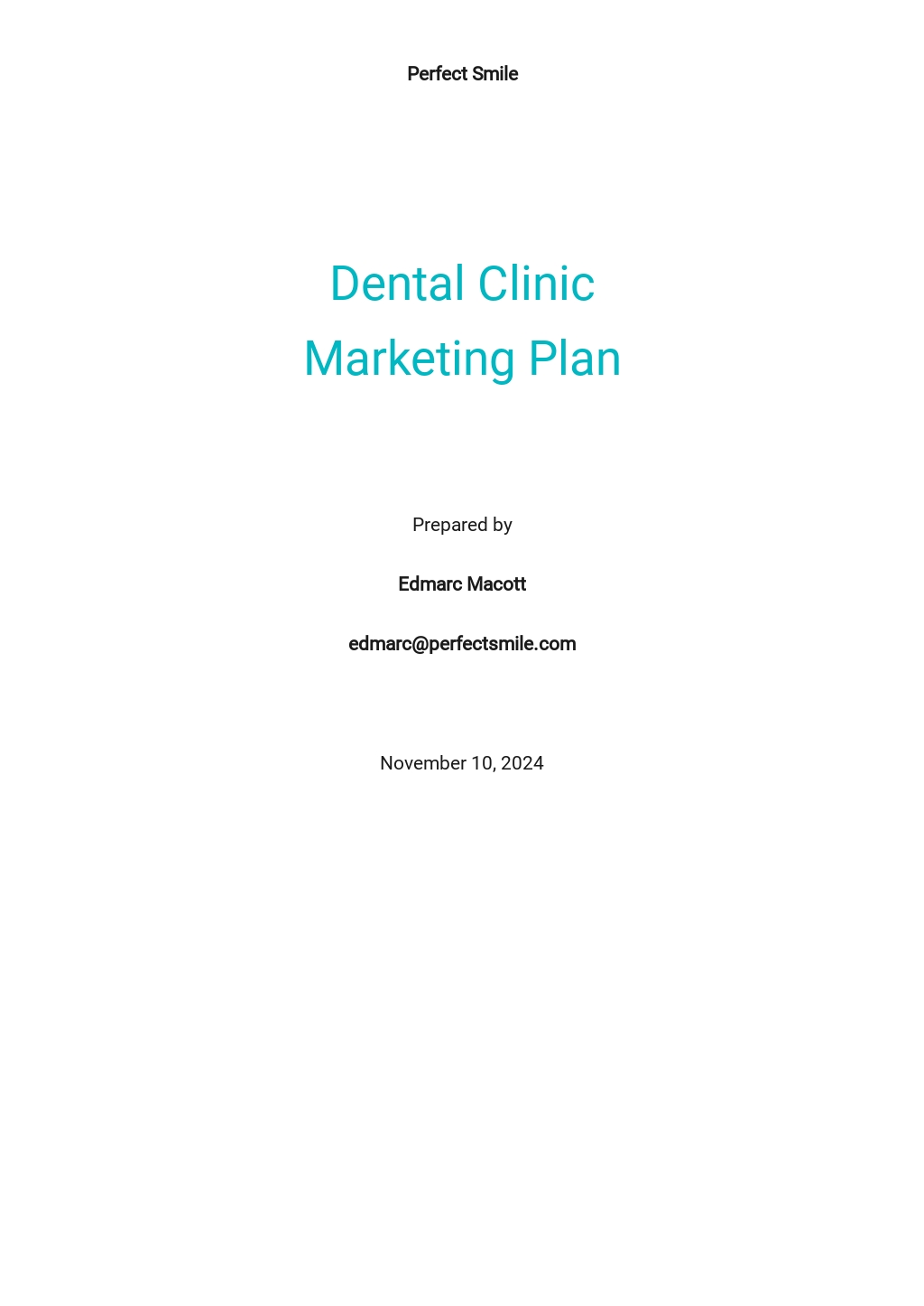 dental practice business plan template