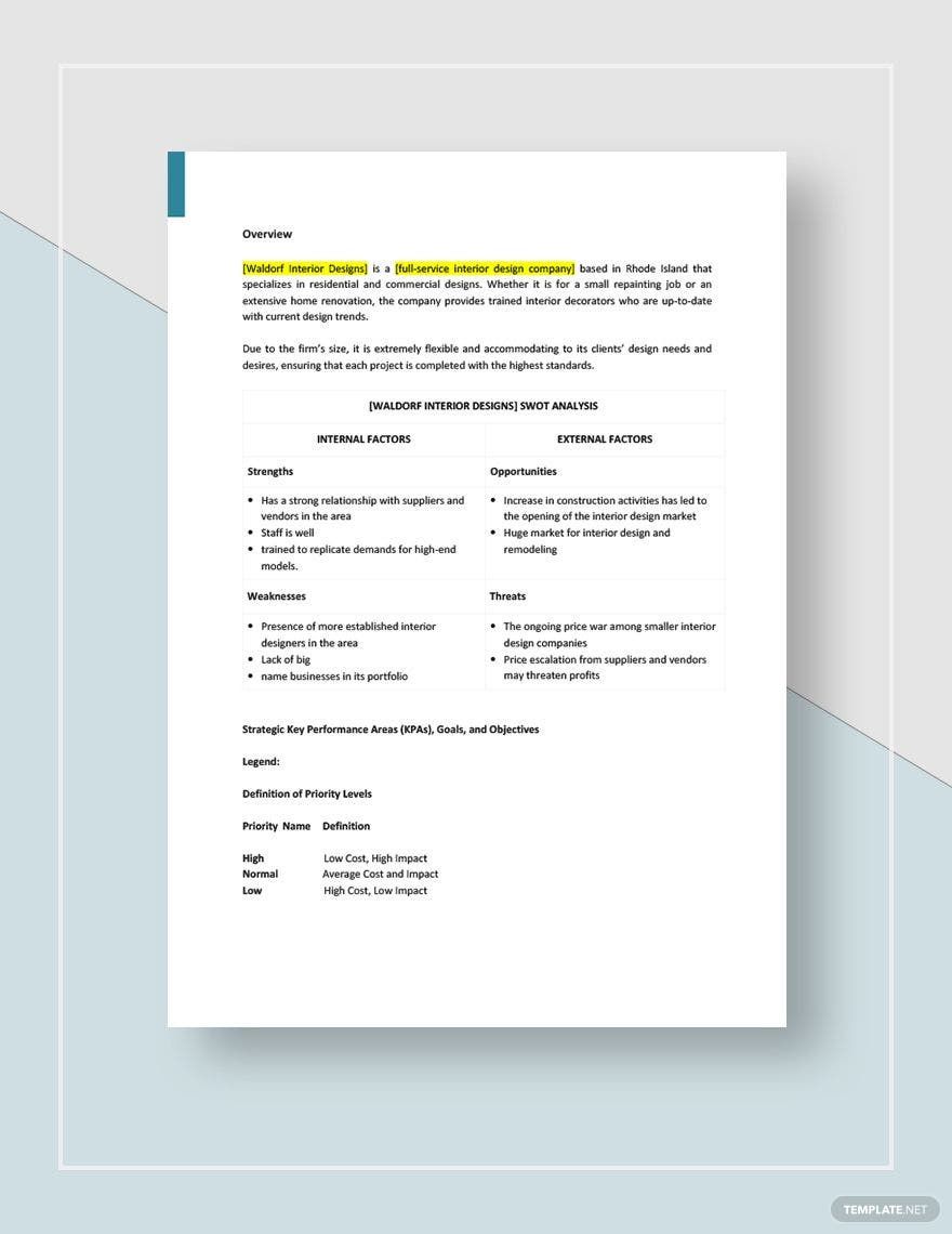 Graphic Design Business Plan Template - Google Docs, Word, Apple Pages ...