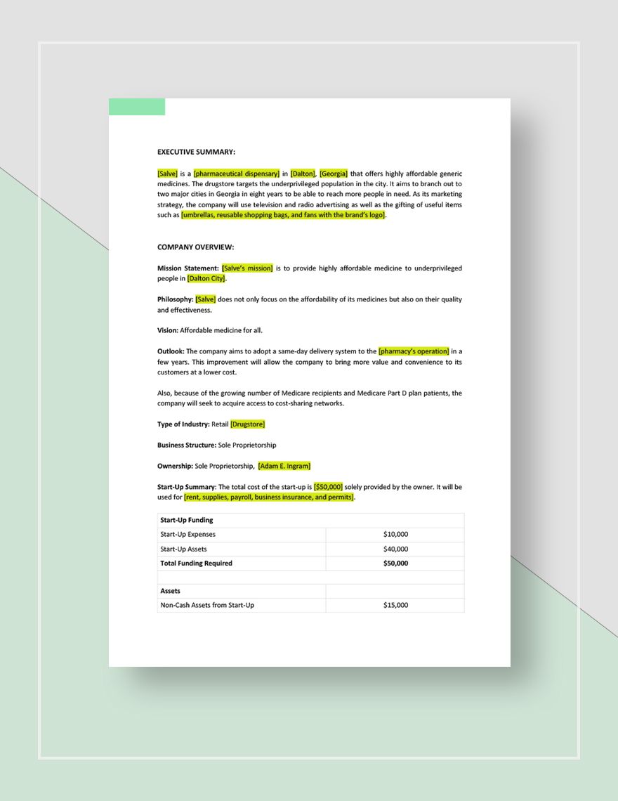  Dispensary Business Plan Template Download In Word Google Docs 