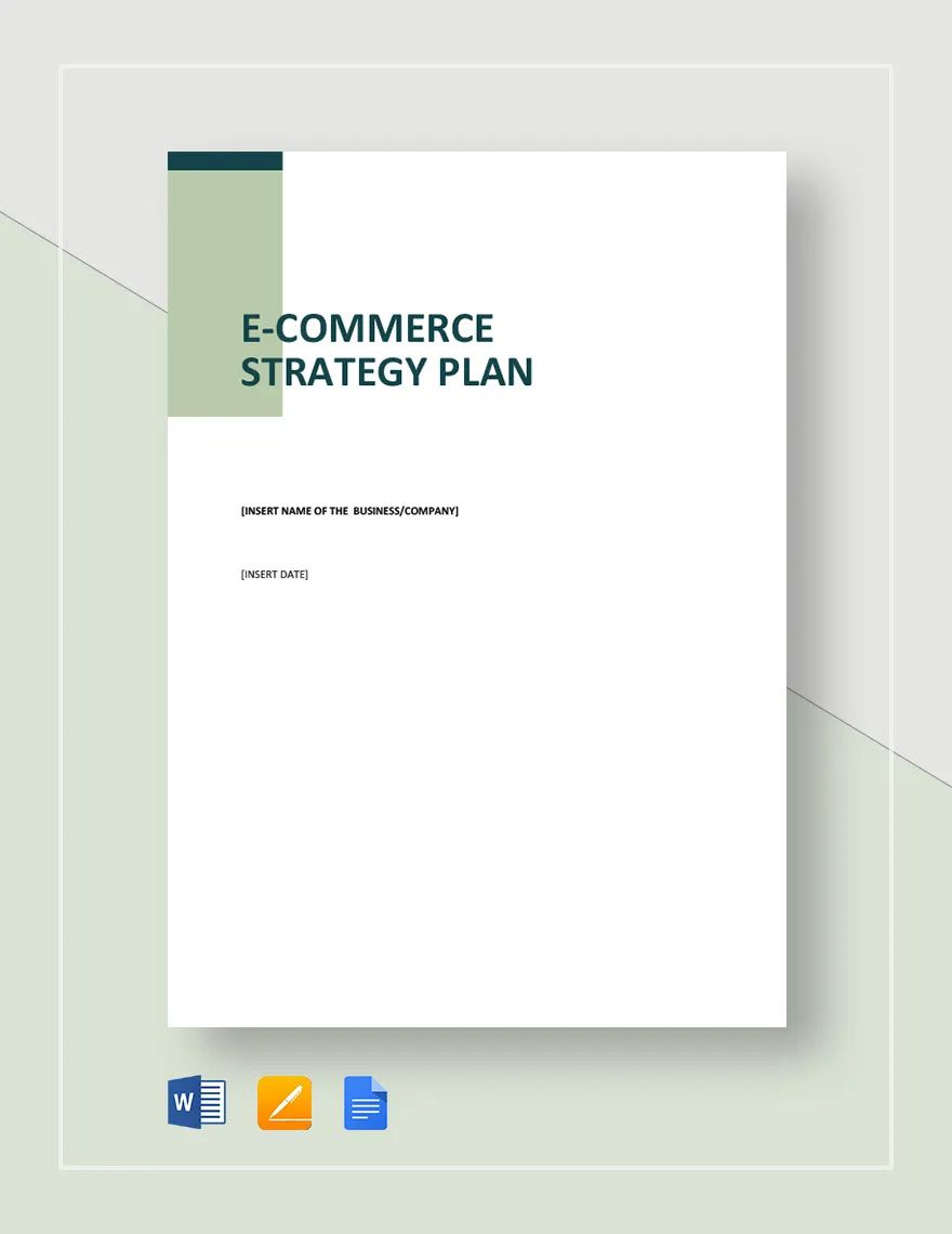 E-Commerce Strategy Plan Template