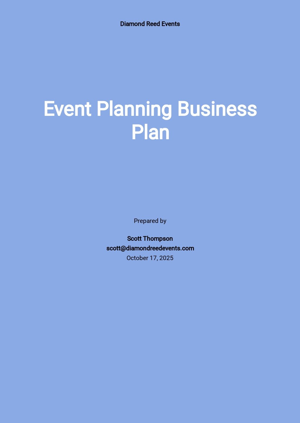 event management business plan word