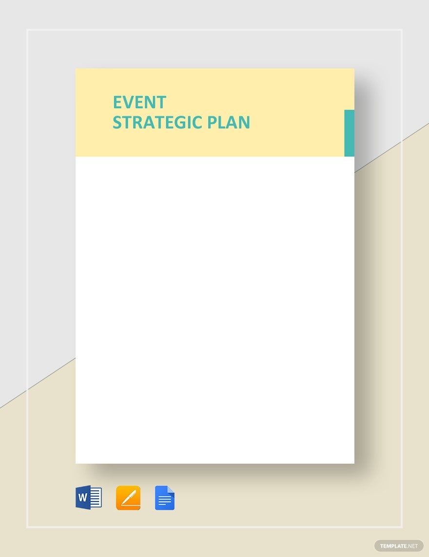 Event Strategic Plan Template
