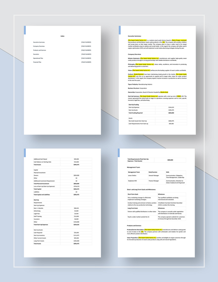 Business plan for manufacturing company pdf image