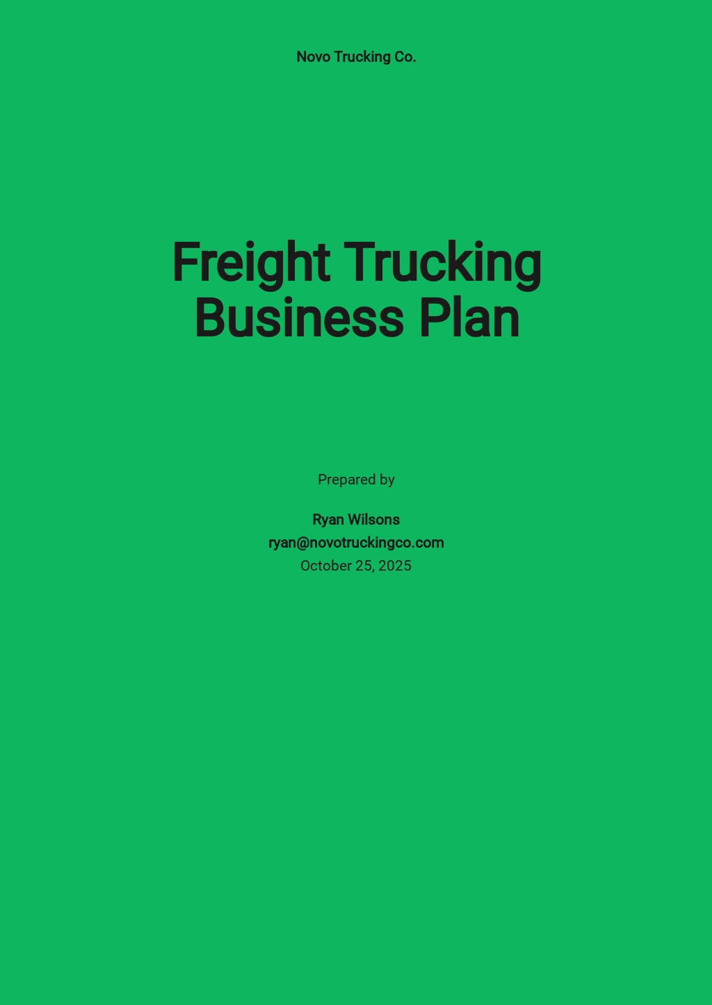 10+ FREE Truck Business Plan Templates [Edit & Download]