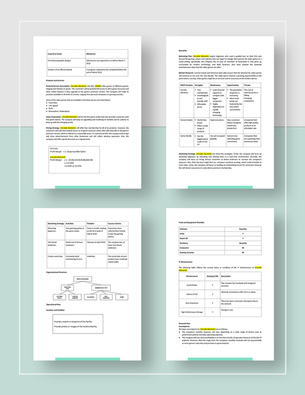 Free business plan template word image