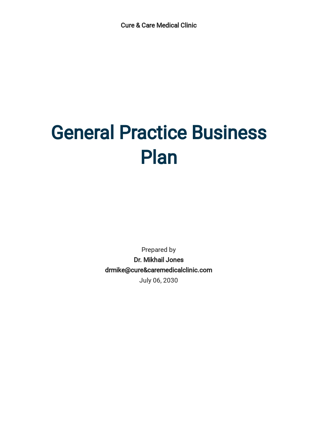 a business plan in general