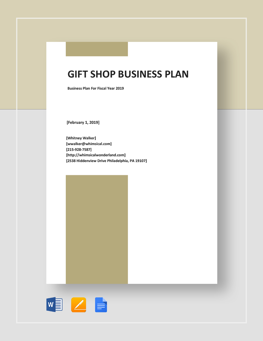 Gift Shop Business Plan 