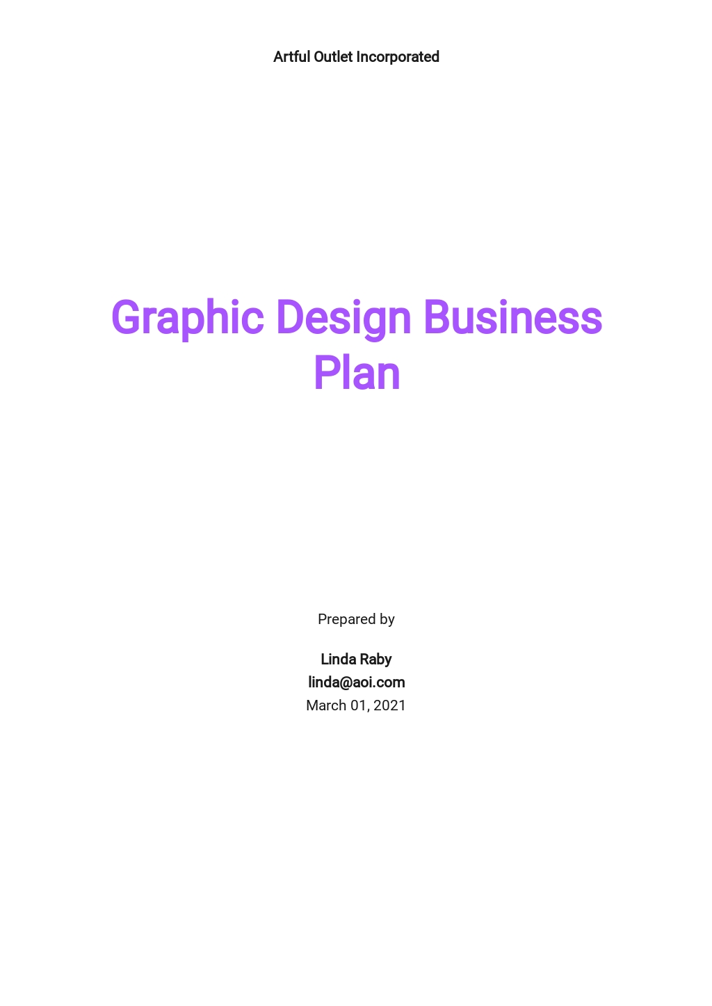 business plan for a graphic design