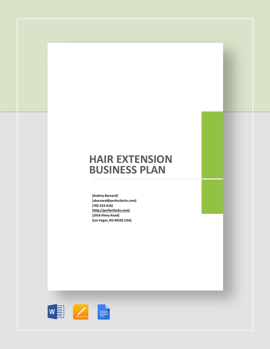 Hair Extension Business Plan 