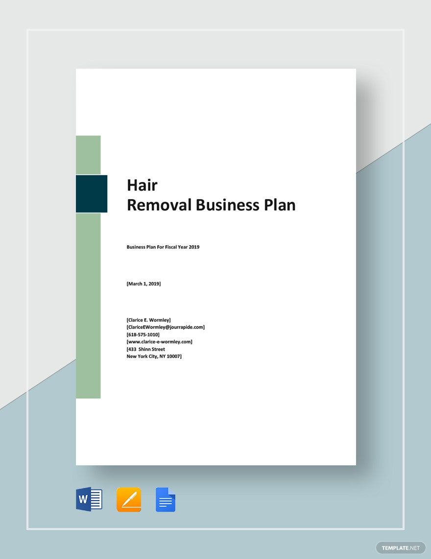 Hair Removal Business Plan Template