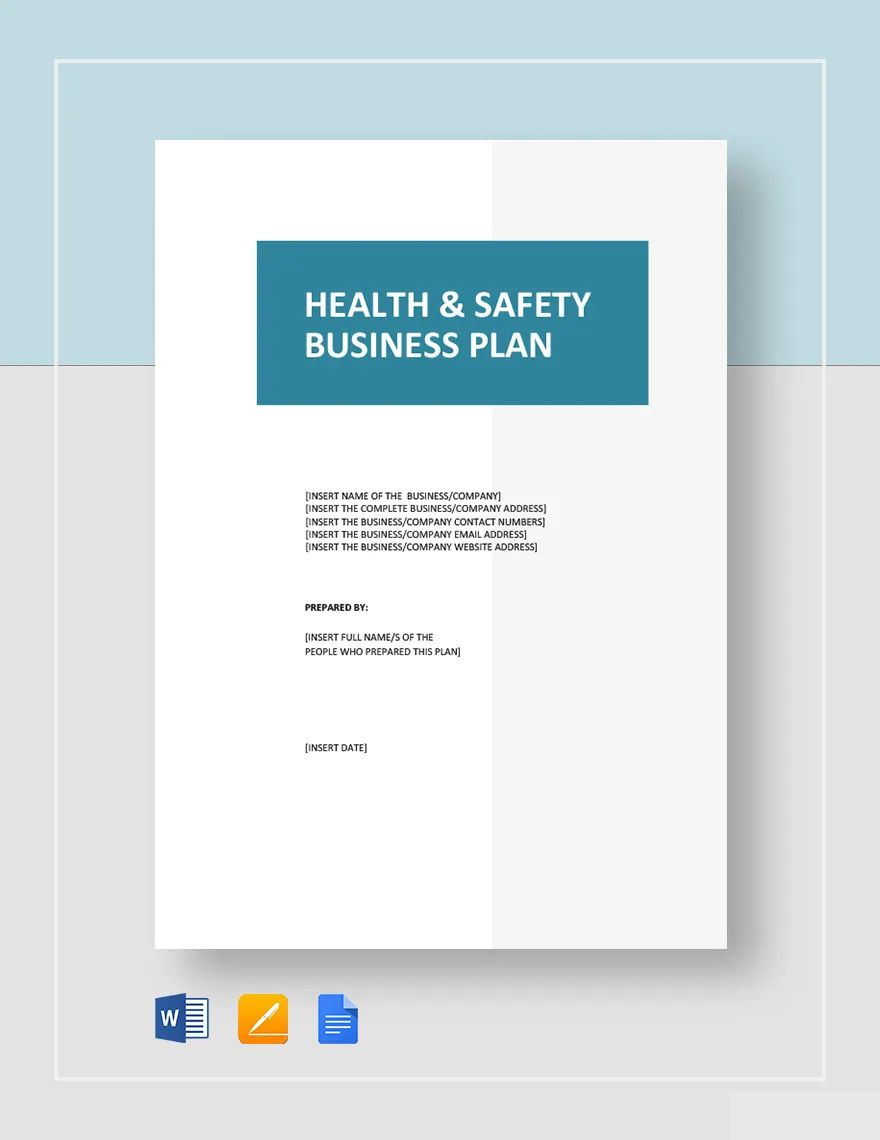 Health & Safety Business Plan Template