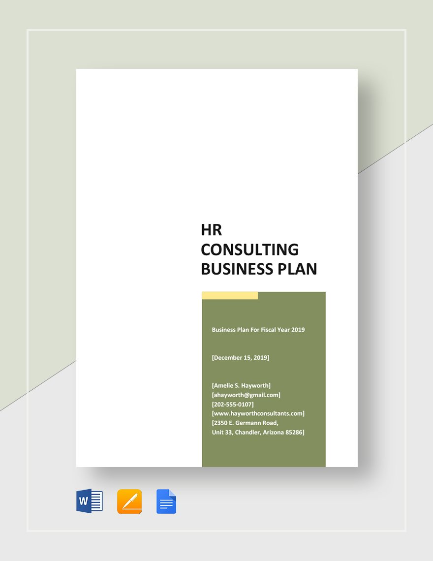 HR Consulting Business Plan Template in Word, Google Docs, Apple Pages