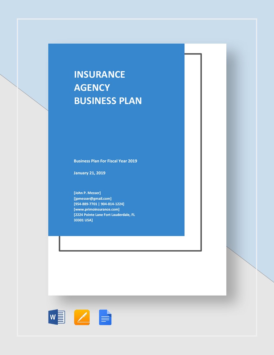 new insurance agency business plan