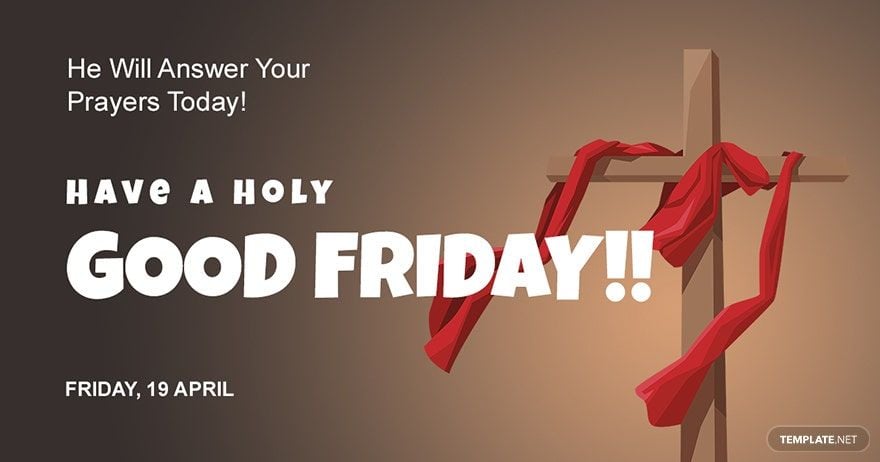 Good Friday Church Facebook Post Template