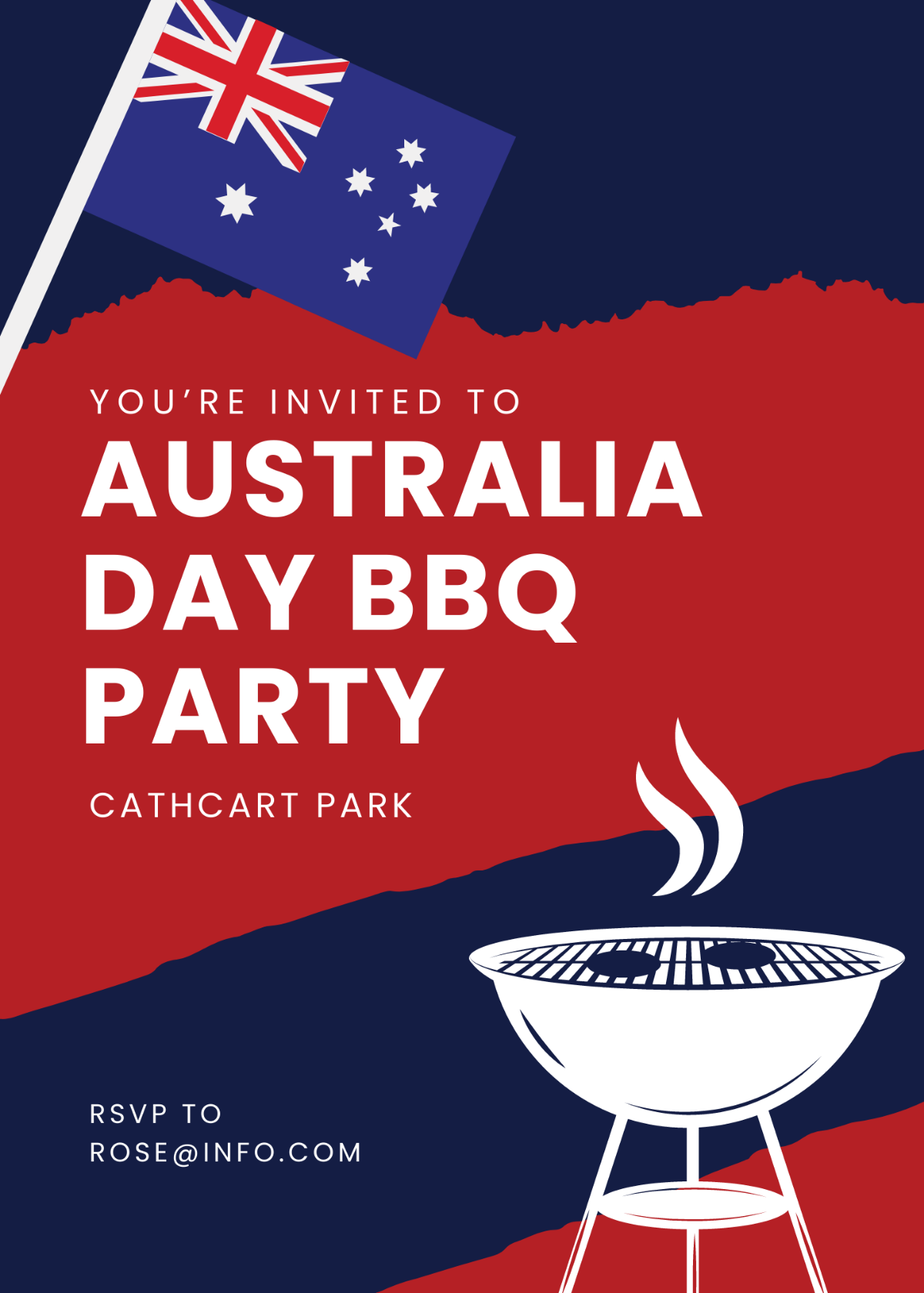 Australia Day Bbq Invitation Template