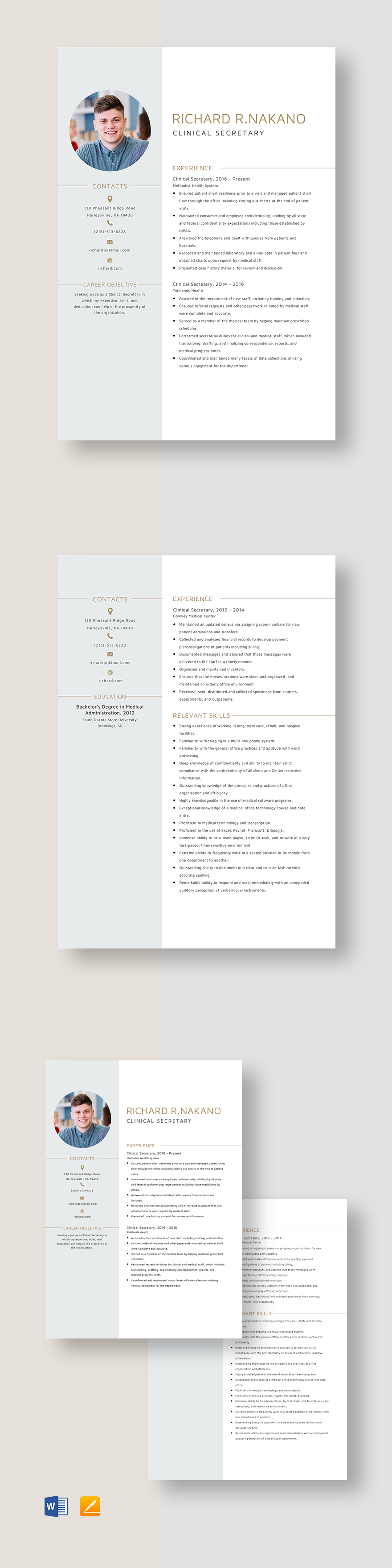 Clinical Trial Pharmacist Resume Template Word Apple Pages