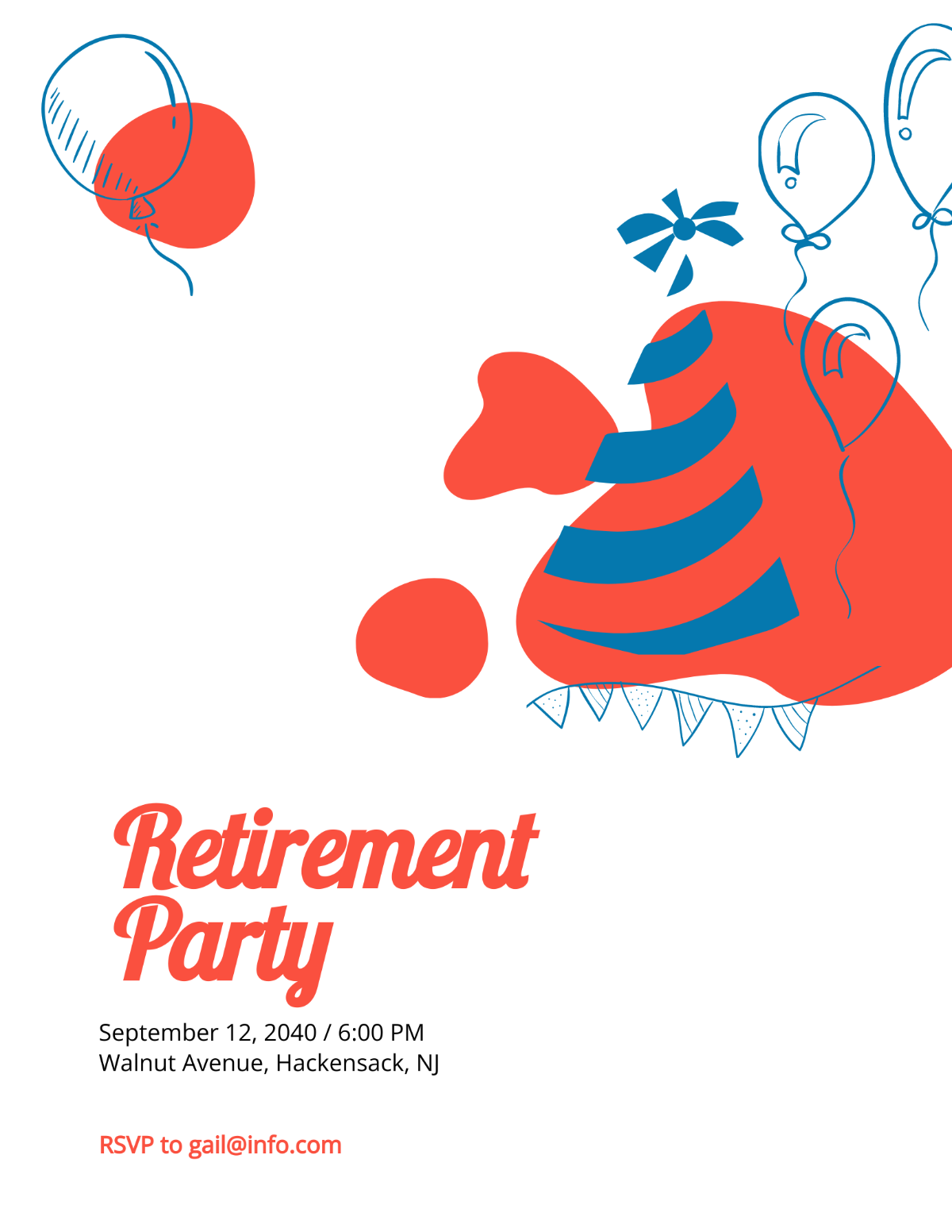 Retirement Party Flyer Template