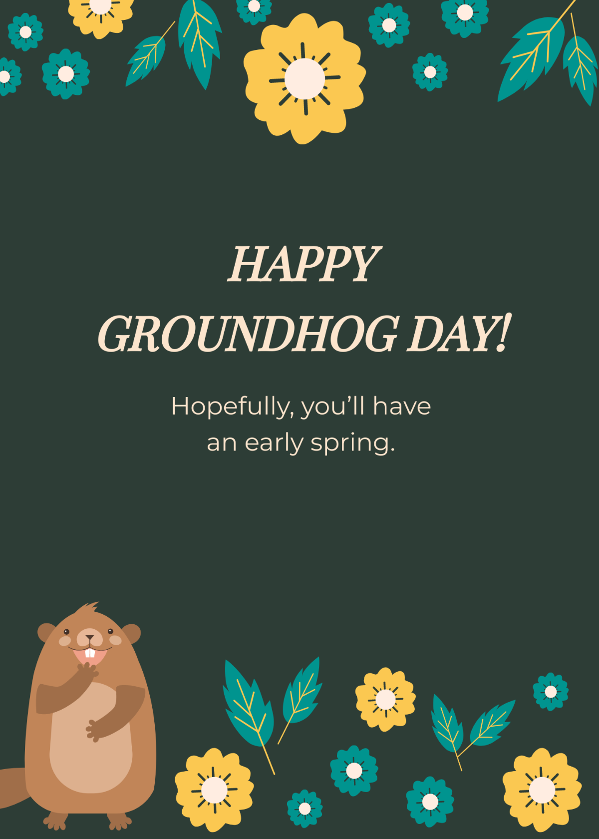 FREE Groundhog Day Card Template - Download in Word, Google Docs