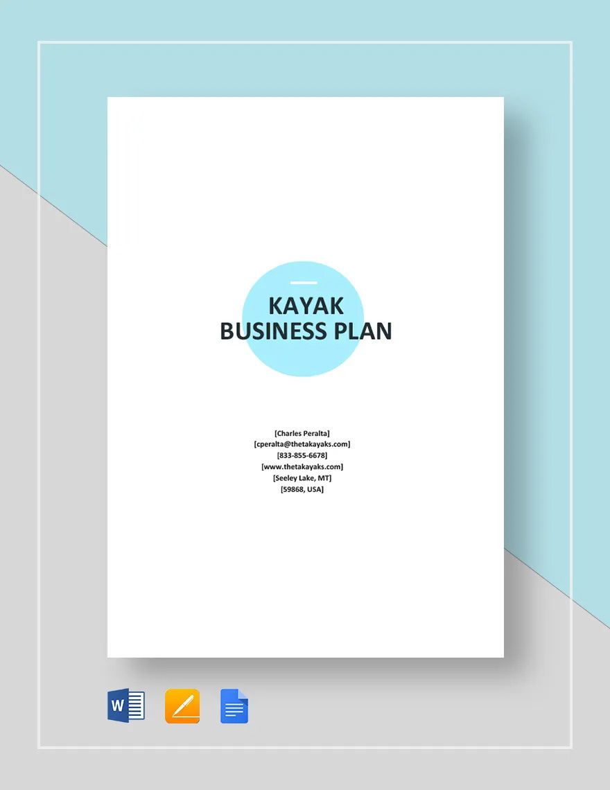 Kayak Business Plan Template