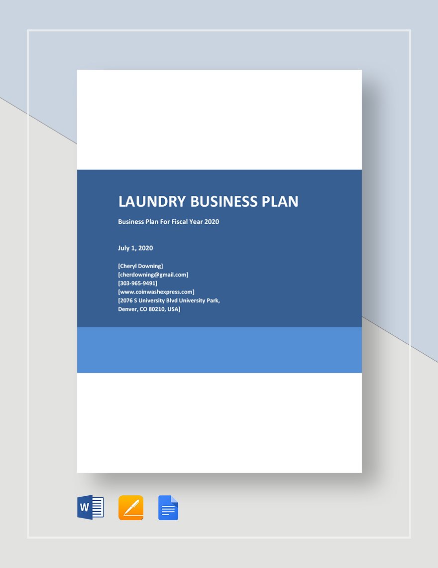 how to write laundry business plan