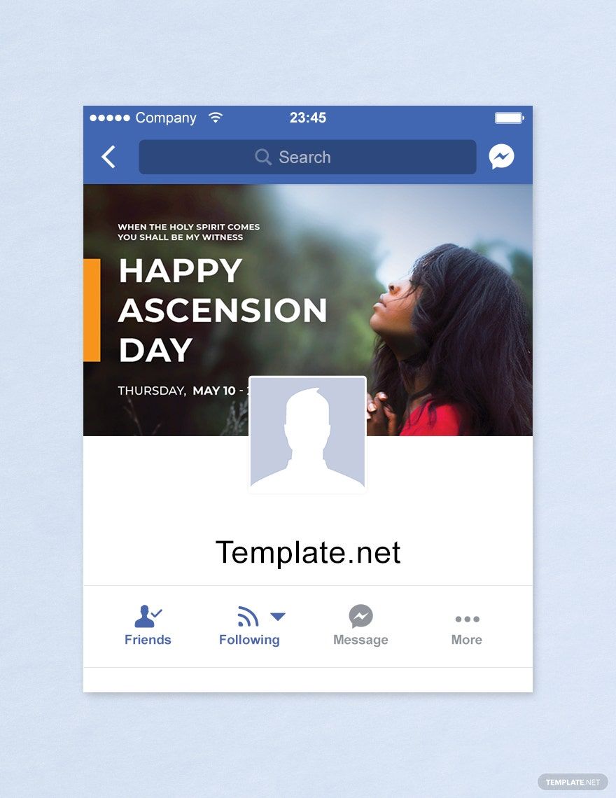 Ascension Day Facebook App Cover Template