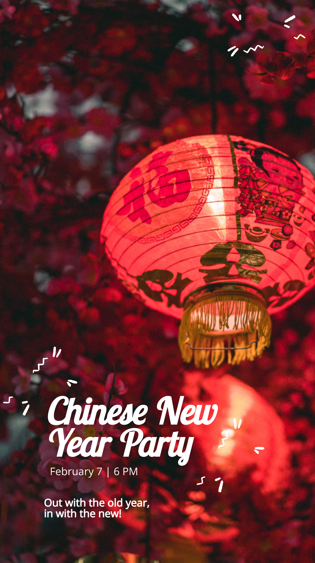 Chinese New Year Party Snapchat Geofilter Template