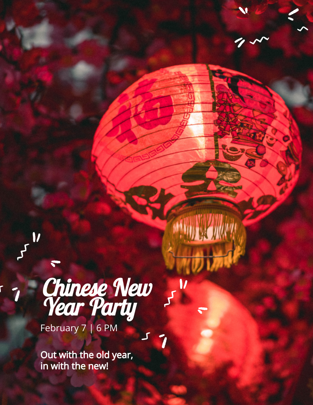 Chinese New Year Party Flyer Template