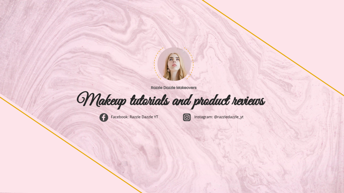 MakeUp Youtube Channel Art Template