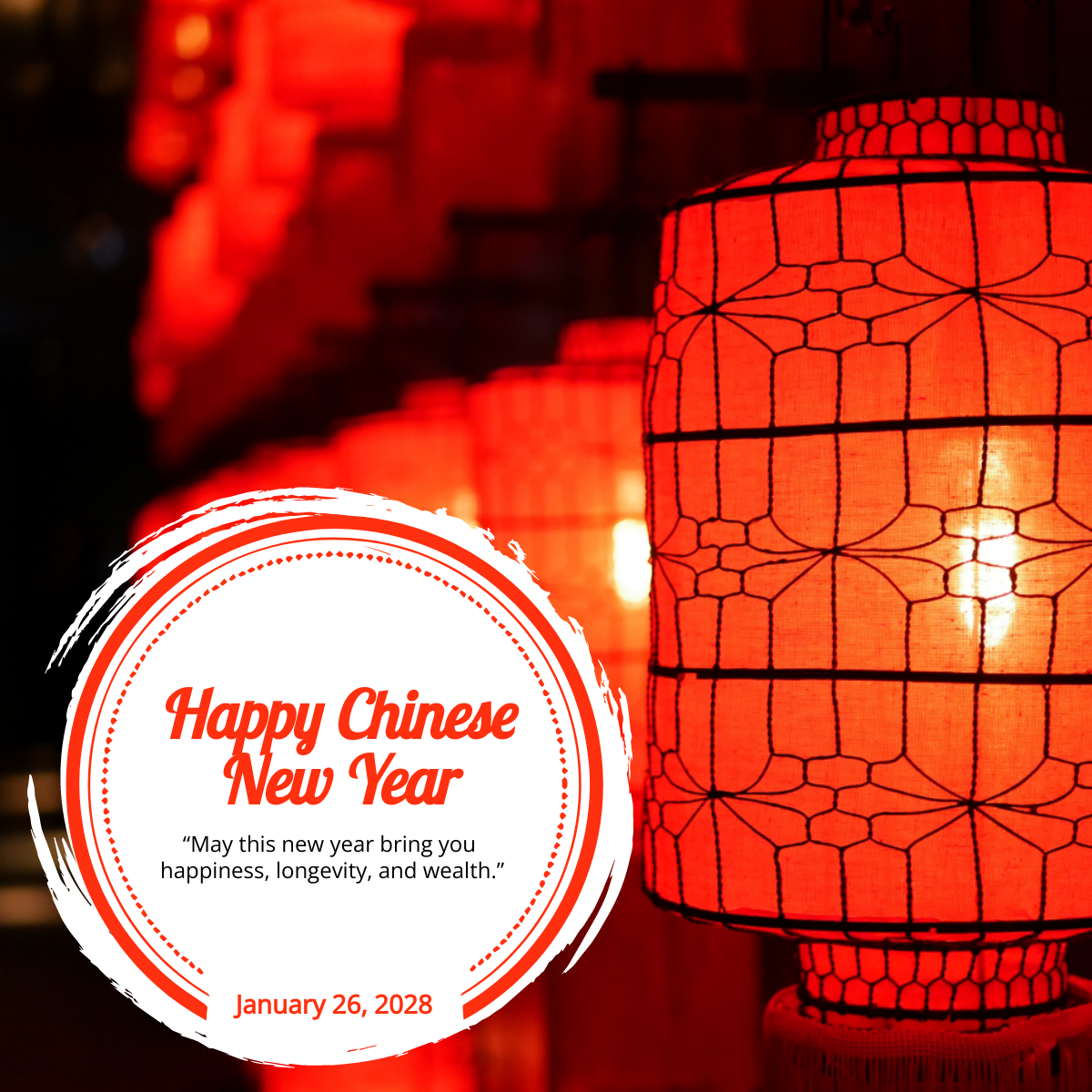 Chinese New Year Quote Linkedin Post Template