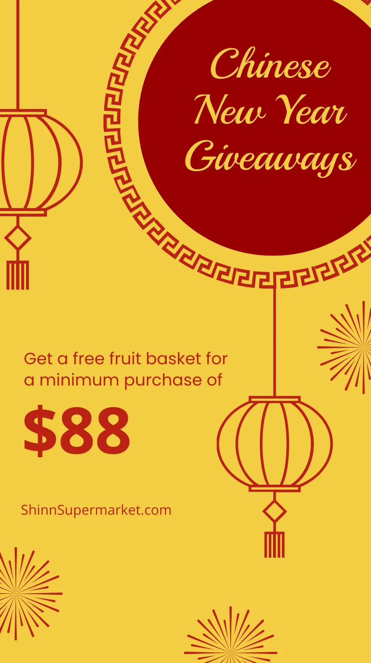 Free Chinese New Year Giveaway Instagram Story Template to Edit Online