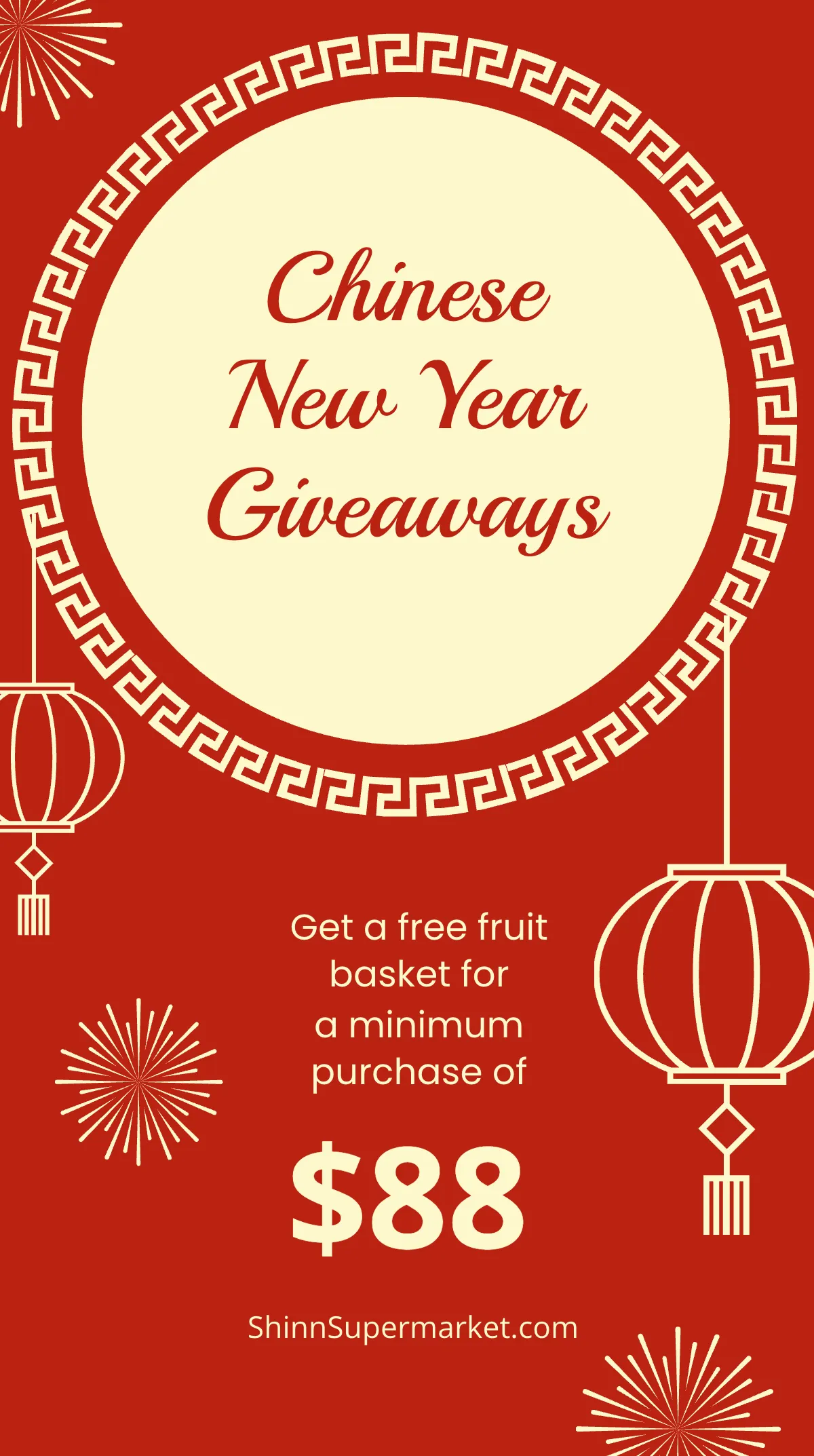 Free Chinese New Year Giveaway Instagram Story Template to Edit Online