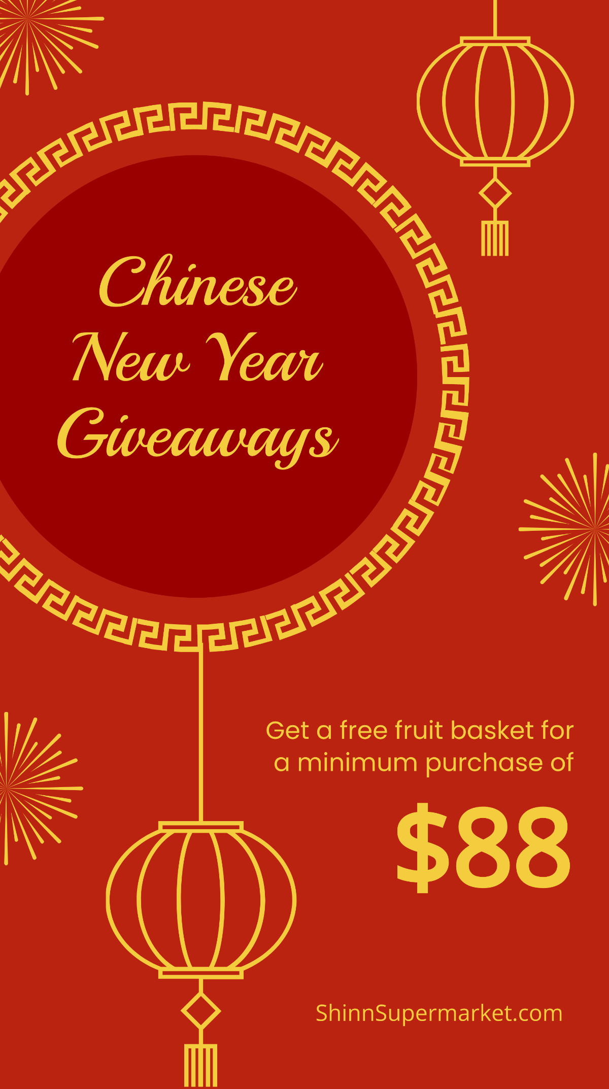 Free Chinese New Year Giveaway Instagram Story Template