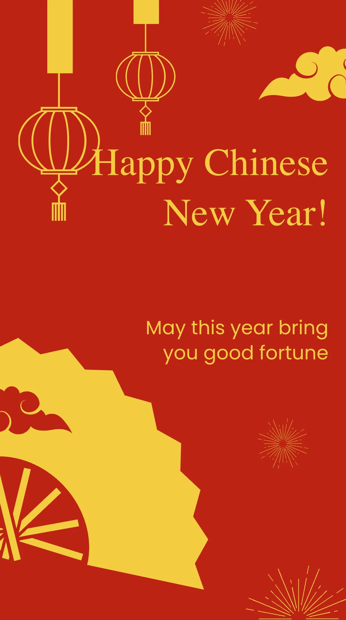 Free Chinese New Year Greeting Instagram Story Template to Edit Online