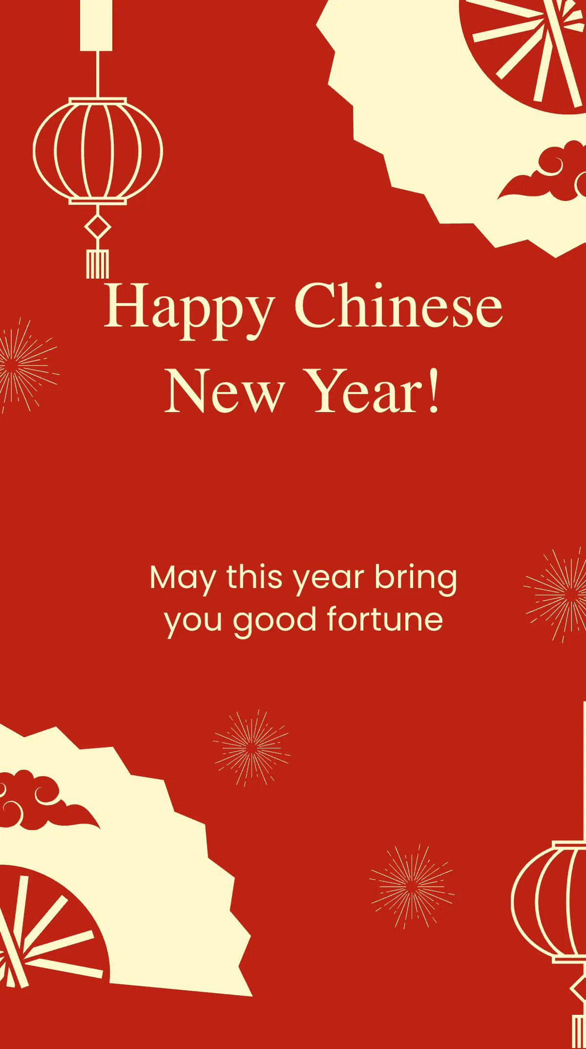 Free Chinese New Year Greeting Instagram Story Template to Edit Online