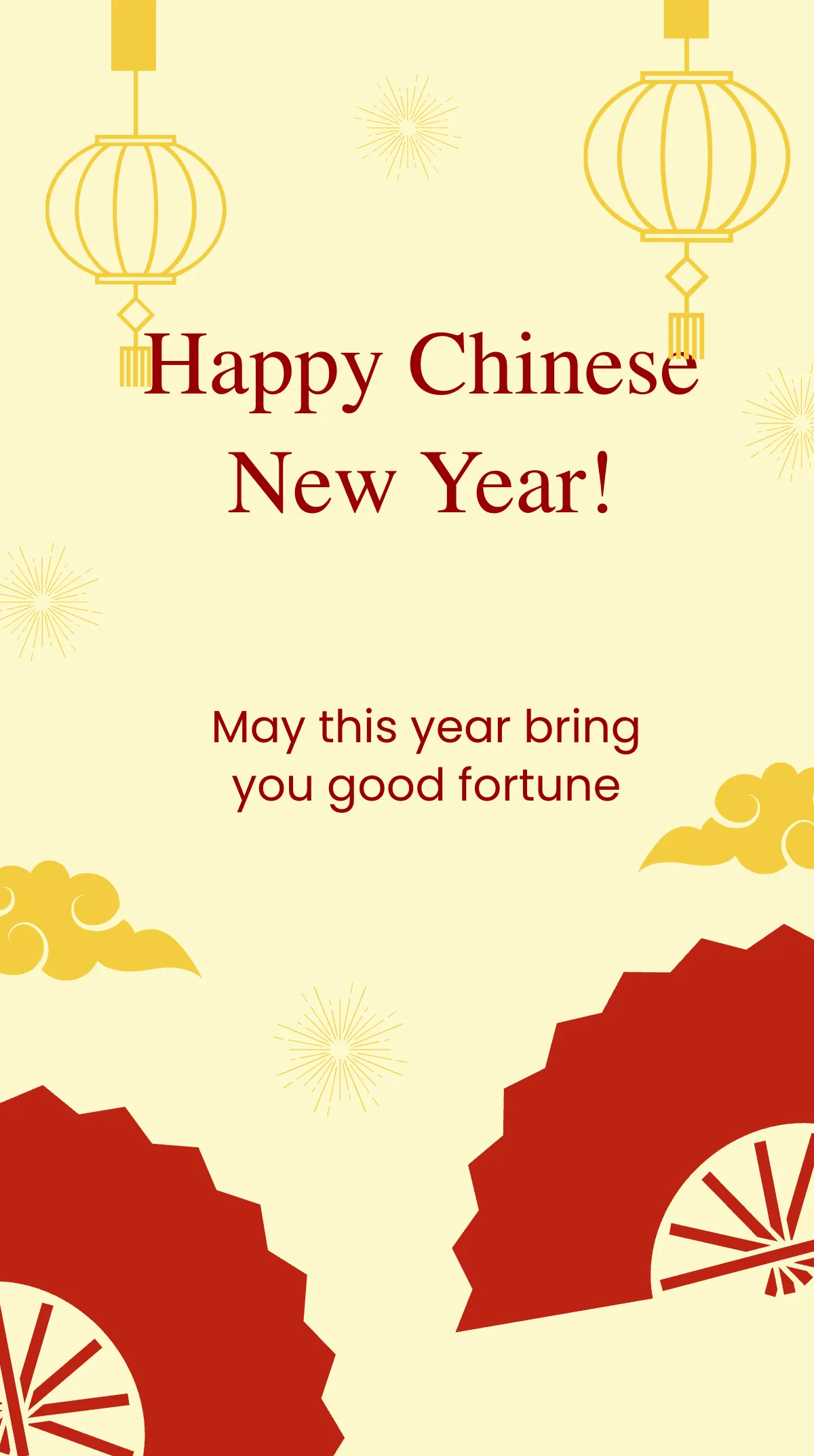 Free Chinese New Year Greeting Instagram Story Template to Edit Online
